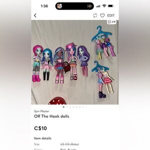 Mattel Off The Hook Fashion Dolls Set - Pink, Purple, Blue